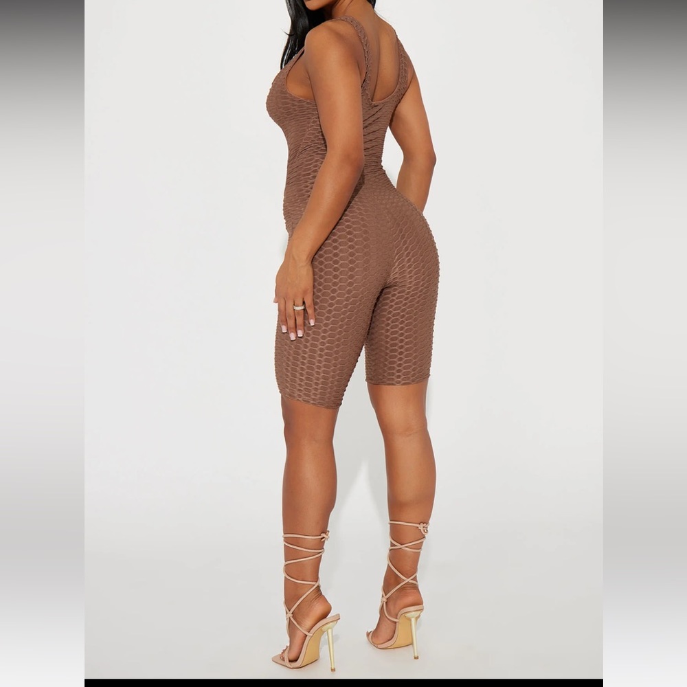 Activewear Brown Short Romper